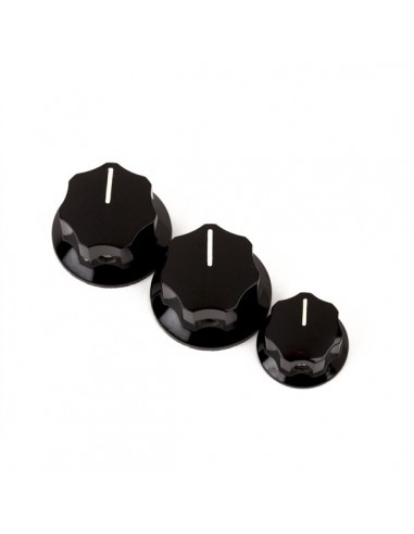 8000 Fender parts jazz bass knobs (3) black 0991370000