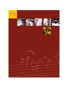 8000 Quaderno da musica rosso 12 pentagrammi ec107ro