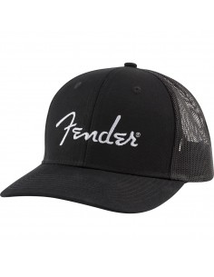 8000 Fender silver logo snapback hat, black, one size fits most 9122421100