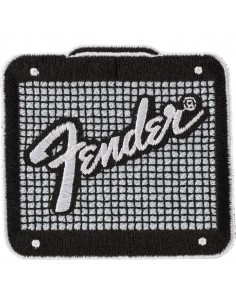 8000 Fender amp logo patch, black and chrome 9122421107