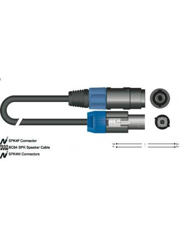 8000 Cavo speakon sc49bk-100gd conduttore 2x1.50 mmq