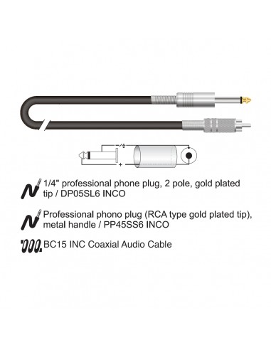 8000 Cavo patch sbilanciato pc55bk-006sd