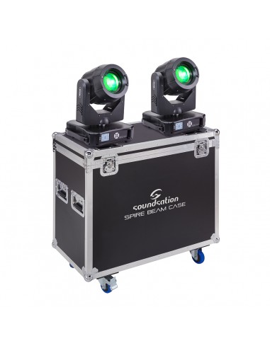 8000 Set 2 teste mobili soundsation spire 280 beam con flight case