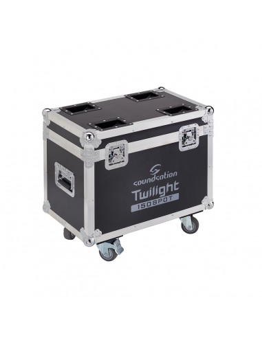 8000 Flight case per 2 teste mobili led twilight 150 spot
