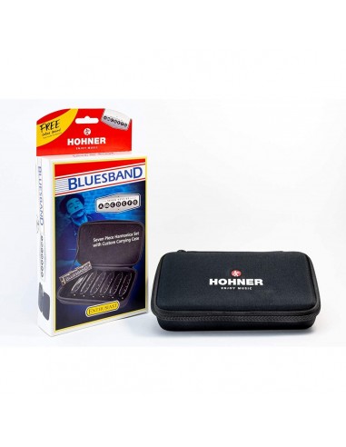 8000 Strumenti a fiatoHohner blues band pack 7 armoniche diatoniche a c d e f g e bb con custodia