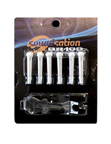 8000 Accessori per strumenti a cordaSet 6 piroli chit acustica con remover soundsation br100