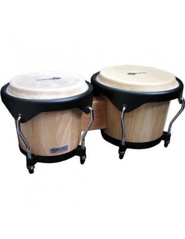 _ Batterie e percussioniBongos soundsation sb01-nt  6"+7" naturale hw-bk
