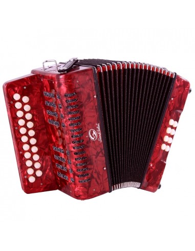 _ Strumenti a manticeOrganetto soundsation sac-2108gc-rd rosso sol/do (cambio registri ai bassi)