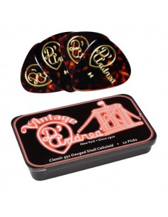 _ Accessori per strumenti a cordaBox metallo 12 plettri d'andrea c. shell heavy