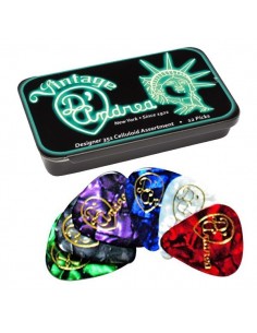 _ Accessori per strumenti a cordaBox metallo plettri d'andrea classic cell 12 pz thin