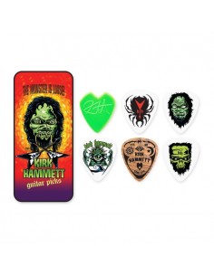 _ Accessori per strumenti a cordaBox in metallo 6 plettri dunlop kh01t088 kirk hammett 0.88