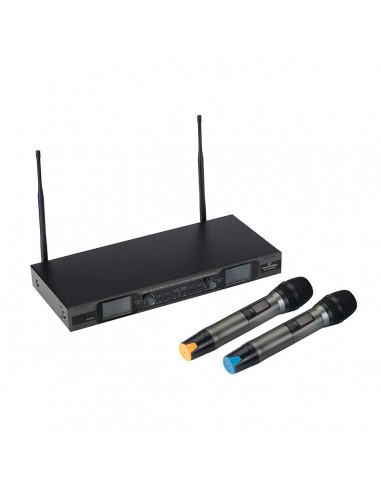 _ MicrofoniRadiomic. true diversity uhf doppio soundsation wf-u2600hh 2 tx a mano 630-660mhz