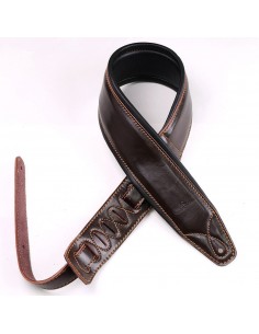 _ Accessori per strumenti a cordaTracolla in vera pelle con imbottitura soundsation prl-bw