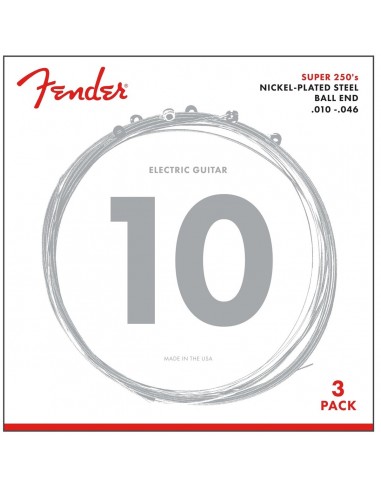 _ Accessori per strumenti a cordaMuta fender super 250r nps ball end strings (.010-.046 gauges) 3-pack 0730250310