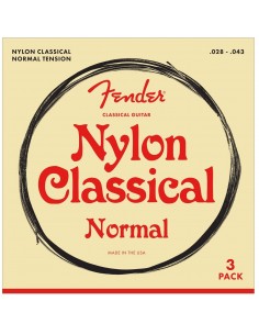 _ Accessori per strumenti a cordaMuta fender nylon acoustic strings 100 clear/silver tie end gauges .028-.043, 3-pack 0730100300