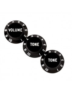 _ Accessori per strumenti a cordaFender parts stratocaster knobs (volume tone) (3) black 0991365000