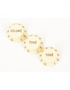 _ Accessori per strumenti a cordaFender parts stratocaster knobs (volume tone) (3) aged white 0991369000