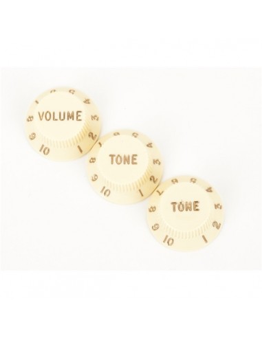 _ Accessori per strumenti a cordaFender parts stratocaster knobs (volume tone) (3) aged white 0991369000