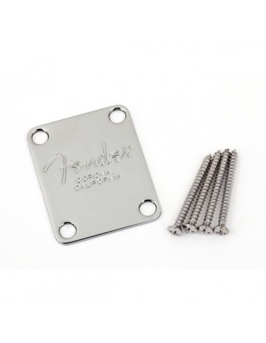 _ Accessori per strumenti a cordaFender parts 4-bolt american series bass neck plate with "corona" stamp chrome 0991446100