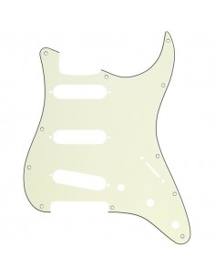 _ Accessori per strumenti a cordaFender parts pickguard stratocaster s/s/s 11-hole mount mint green mg/b/mg 3-ply 0992144000