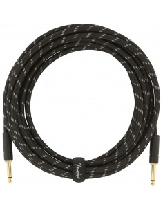 _ Accessori per strumenti a cordaCavo fender deluxe series straight/straight 18.6'(5,5m) black tweed 0990820080