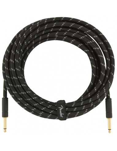 _ Accessori per strumenti a cordaCavo fender deluxe series straight/straight 25'(7,5m) black tweed 0990820075