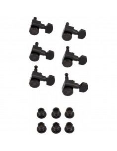 _ Accessori per strumenti a cordaFender parts locking stratocaster/telecaster staggered tuning machines (6)  black 0990818400