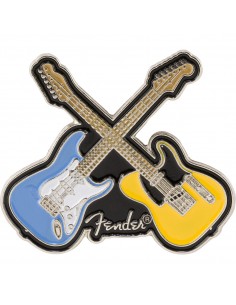 _ GadgetFender crossed guitars enamel pin, multi-color 9122421102
