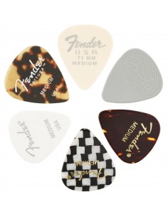 _ Accessori per strumenti a cordaPlettri fender 351 shape material medley medium 6-pack 1980100300