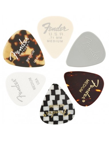 _ Accessori per strumenti a cordaPlettri fender 351 shape material medley medium 6-pack 1980100300
