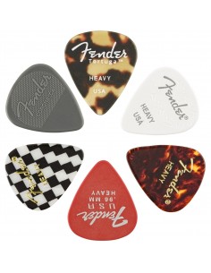 _ Accessori per strumenti a cordaPlettri fender 351 shape material medley heavy 6-pack 1980100500