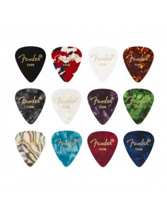 _ Accessori per strumenti a cordaPlettri fender 351 celluloid medley 12-pack multi-color thin 0980300100