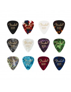 _ Accessori per strumenti a cordaPlettri fender 351 celluloid medley 12-pack multi-color extra heavy 0980300700