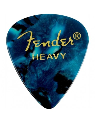 _ Accessori per strumenti a cordaPlettri fender premium celluloid 351 shape 12-pack oc turquoise heavy 1980351908