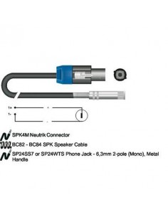 _ CaviCavo speakon sc58bk-100gd conduttore 2x1 mmq
