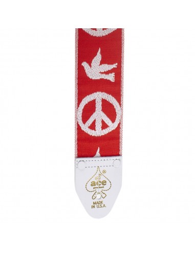 _ Accessori per strumenti a cordaD'andrea ace red "peace -  dove" -  tracolla vintage reissue ace 6 red