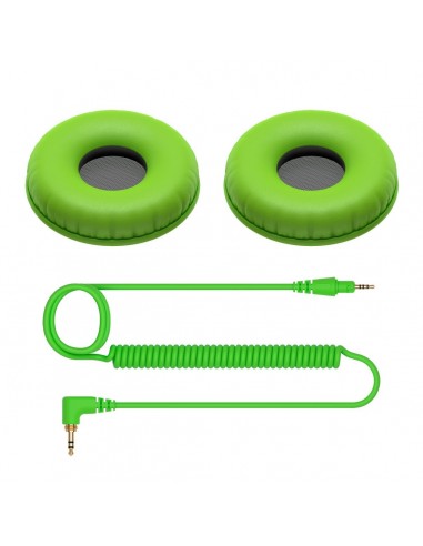_ Cuffie per djCavo e earpad verde hc-cp08-g ricambio pioneer per hdj-cue1