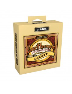 _ Accessori per strumenti a cordaErnie ball 3004 earthwood 80/20 bronze light 11-52 3 pack