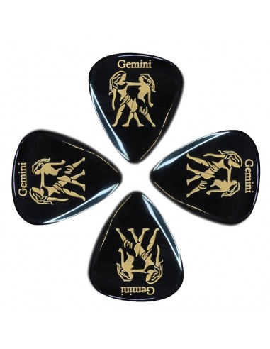 _ Accessori per strumenti a cordaConfezione 4 plettri timbertones zodiac gemelli