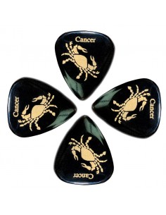 _ Accessori per strumenti a cordaConfezione 4 plettri timbertones zodiac cancro