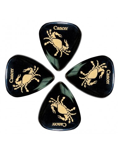 _ Accessori per strumenti a cordaConfezione 4 plettri timbertones zodiac cancro
