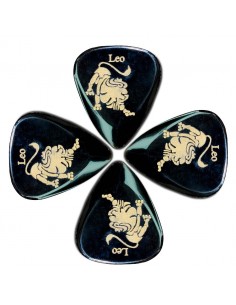 _ Accessori per strumenti a cordaConfezione 4 plettri timbertones zodiac leone