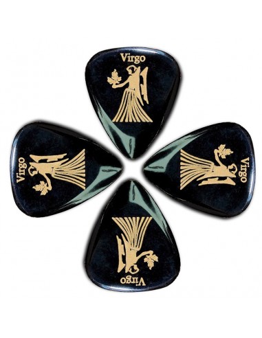 _ Accessori per strumenti a cordaConfezione 4 plettri timbertones zodiac vergine