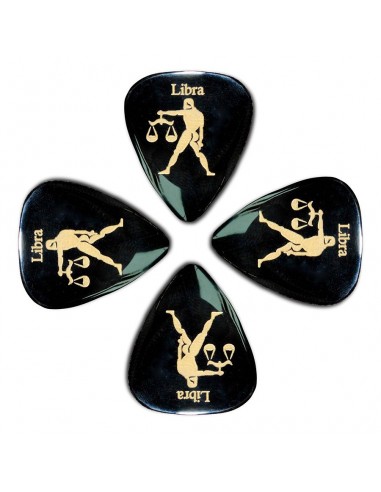 _ Accessori per strumenti a cordaConfezione 4 plettri timbertones zodiac bilancia