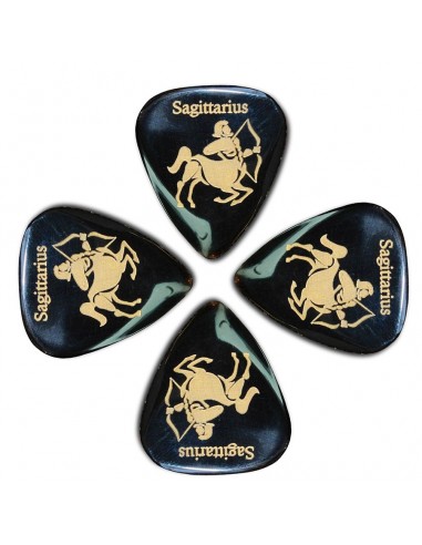 _ Accessori per strumenti a cordaConfezione 4 plettri timbertones zodiac sagittario