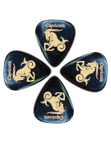 _ Accessori per strumenti a cordaConfezione 4 plettri timbertones zodiac capricorno