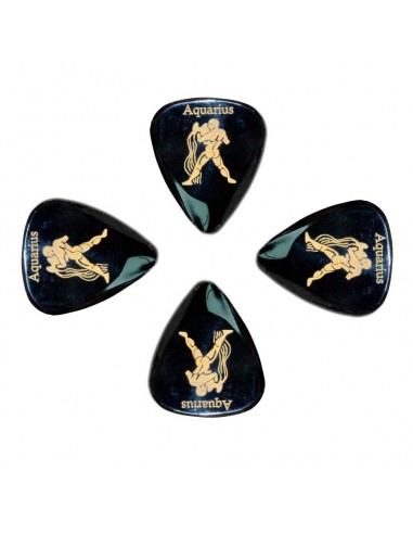 _ Accessori per strumenti a cordaConfezione 4 plettri timbertones zodiac acquario