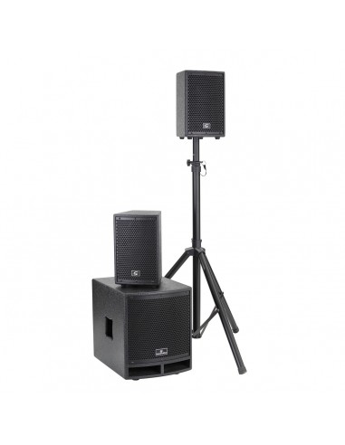 _ Pa systemsSistema pa 2.1 soundsation livemaker 1021 mix 900w. 2x6.5"+10"