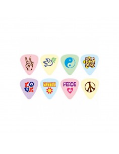 _ Accessori per strumenti a cordaBusta 72 plettri d'andrea peace&love pl-md medium
