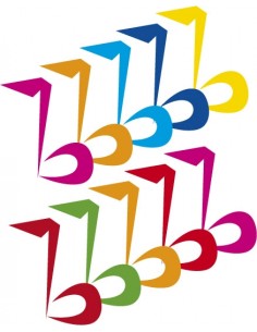 _ Carta stampataSticker swingtime serie kids set di 10 note musicali vari colori. h 20 cm cad dsb0002